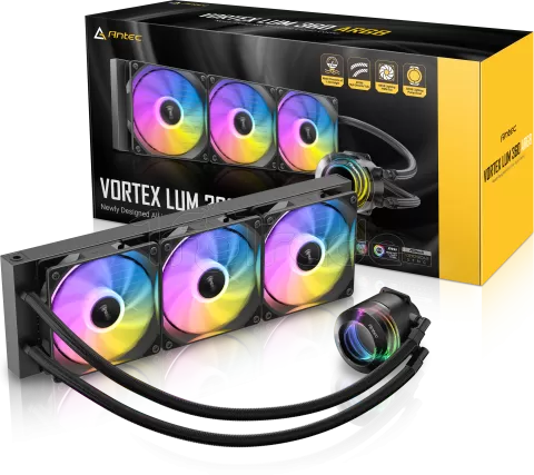 Photo de Kit Watercooling AIO Antec Vortex Lum RGB - 360mm (Noir)