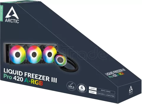 Photo de Kit Watercooling AIO Arctic Liquid Freezer III Pro RGB - 420mm (Noir)