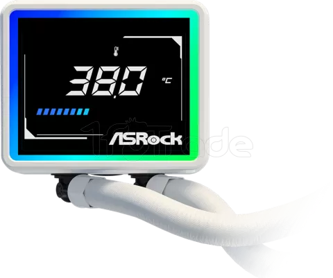 Photo de Kit Watercooling AIO ASRock Challenger Digital RGB - 240mm (Blanc)