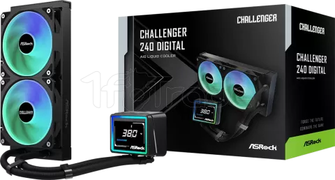 Photo de Kit Watercooling AIO ASRock Challenger Digital RGB - 240mm (Noir)