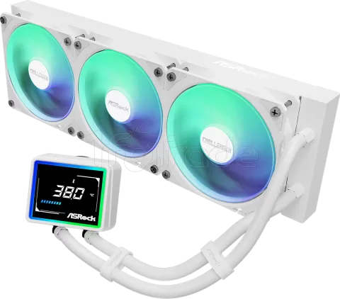 Photo de Kit Watercooling AIO ASRock Challenger Digital RGB - 360mm (Blanc)