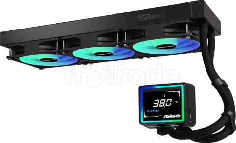 Photo de Kit Watercooling AIO ASRock Challenger Digital RGB - 360mm (Noir)