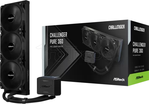 Photo de Kit Watercooling AIO ASRock Challenger Pure - 360mm (Noir)