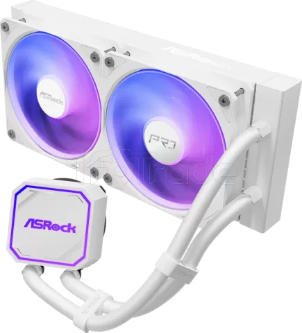 Photo de Kit Watercooling AIO ASRock Pro RGB - 240mm (Blanc)