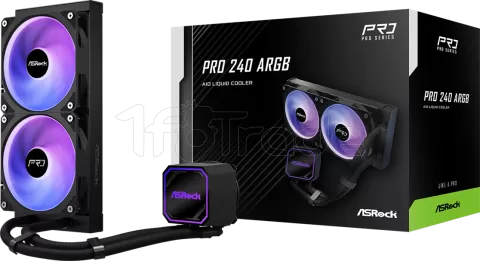 Photo de Kit Watercooling AIO ASRock Pro RGB - 240mm (Noir)