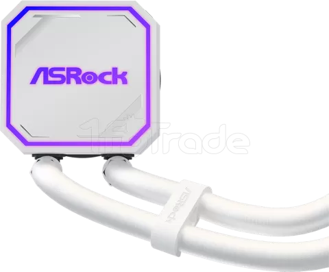 Photo de Kit Watercooling AIO ASRock Pro RGB - 360mm (Blanc)