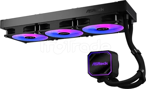 Photo de Kit Watercooling AIO ASRock Pro RGB - 360mm (Noir)