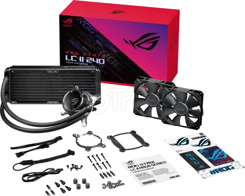 Photo de Kit Watercooling AIO Asus Rog Strix LC II - 360mm (Noir)