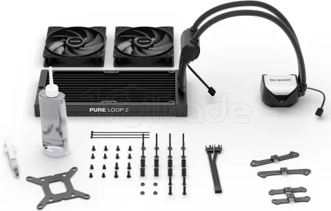 Photo de Kit Watercooling AIO Be Quiet Pure Loop 2 RGB - 240mm (Noir)