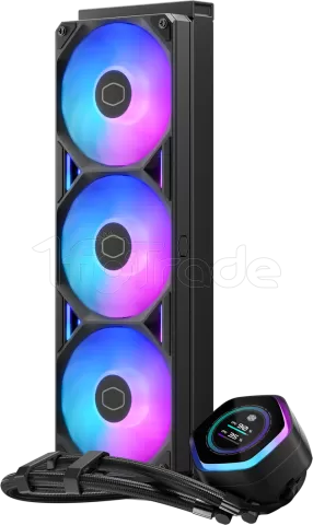 Photo de Kit Watercooling AIO Cooler Master MasterLiquid Atmos II LCD RGB - 360mm (Noir)