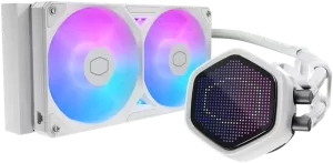 Photo de Kit Watercooling AIO Cooler Master MasterLiquid Atmos II Pixel LED ARGB - 240mm (Blanc)