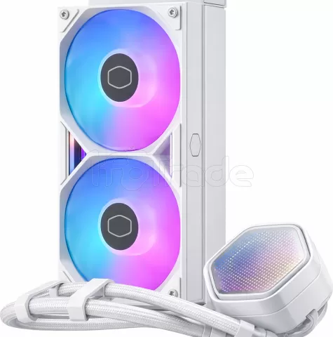 Photo de Kit Watercooling AIO Cooler Master MasterLiquid Atmos II Pixel LED RGB - 240mm (Blanc)