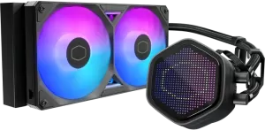 Photo de Kit Watercooling AIO Cooler Master MasterLiquid Atmos II Pixel LED RGB - 240mm (Noir)