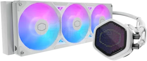 Photo de Kit Watercooling AIO Cooler Master MasterLiquid Atmos II Pixel LED RGB - 360mm (Blanc)