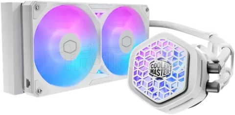 Photo de Kit Watercooling AIO Cooler Master MasterLiquid Atmos II VRM ARGB - 240mm (Blanc)
