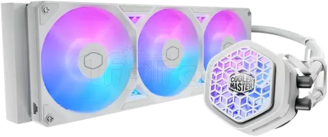 Photo de Kit Watercooling AIO Cooler Master MasterLiquid Atmos II VRM RGB - 360mm (Blanc)
