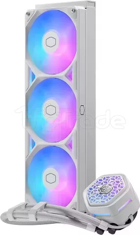 Photo de Kit Watercooling AIO Cooler Master MasterLiquid Atmos II VRM RGB - 360mm (Blanc)