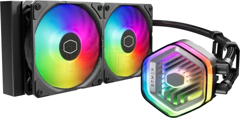 Photo de Kit Watercooling AIO Cooler Master MasterLiquid Atmos RGB - 240mm (Noir)