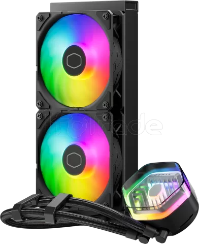 Photo de Kit Watercooling AIO Cooler Master MasterLiquid Atmos RGB - 240mm (Noir)