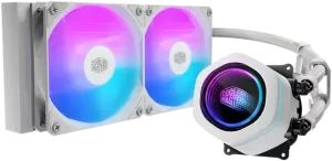 Photo de Kit Watercooling AIO Cooler Master MasterLiquid Core Nex aRGB - 240mm (Blanc)