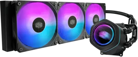 Photo de Kit Watercooling AIO Cooler Master MasterLiquid Core Nex aRGB - 360mm (Noir)