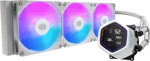 Photo de Kit Watercooling AIO Cooler Master MasterLiquid Core Nex Digital RGB - 360mm (Blanc)