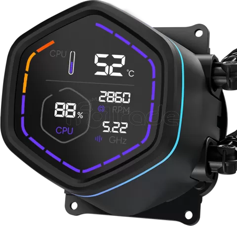 Photo de Kit Watercooling AIO Cooler Master MasterLiquid Core Nex Digital RGB - 360mm (Noir)