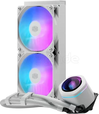 Photo de Kit Watercooling AIO Cooler Master MasterLiquid Core Nex RGB - 240mm (Blanc)