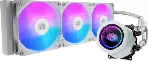 Photo de Kit Watercooling AIO Cooler Master MasterLiquid Core Nex RGB - 360mm (Blanc)