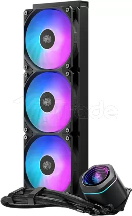 Photo de Kit Watercooling AIO Cooler Master MasterLiquid Core Nex RGB - 360mm (Noir)