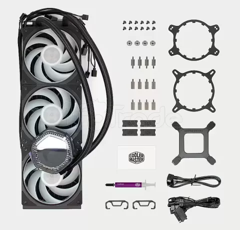 Photo de Kit Watercooling AIO Cooler Master MasterLiquid Ion RGB - 360mm (Noir)