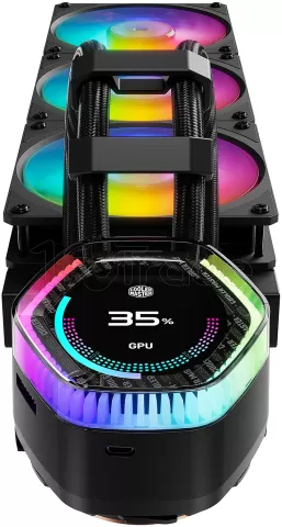 Photo de Kit Watercooling AIO Cooler Master MasterLiquid Ion RGB - 360mm (Noir)