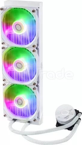 Photo de Kit Watercooling AIO Cooler Master MasterLiquid L Core RGB - 360mm (Blanc)