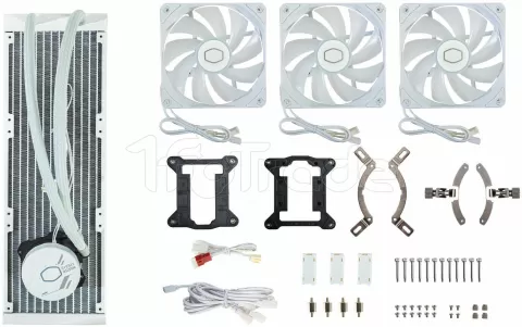 Photo de Kit Watercooling AIO Cooler Master MasterLiquid L Core RGB - 360mm (Blanc)