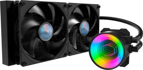 Photo de Kit Watercooling AIO Cooler Master MasterLiquid Mirror RGB - 280mm (Noir)