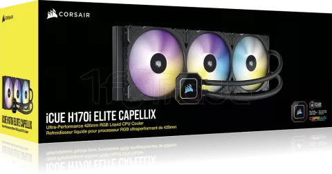 Photo de Kit Watercooling AIO Corsair iCue H170i Elite Capellix RGB - 420mm (Noir)