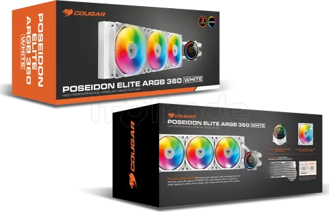 Photo de Kit Watercooling AIO Cougar Poseidon Elite RGB - 360mm (Blanc)