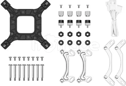 Photo de Kit Watercooling AIO DeepCool LE V2 RGB - 240mm (Blanc)