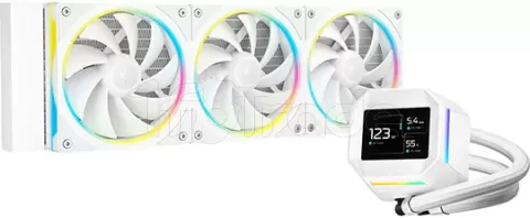 Photo de Kit Watercooling AIO DeepCool LM RGB -360mm (Blanc)
