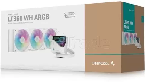 Photo de Kit Watercooling AIO DeepCool LT RGB - 360mm (Blanc)