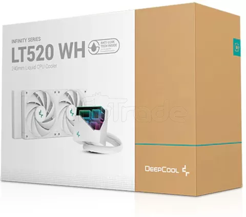 Photo de Kit Watercooling AIO DeepCool LT520 RGB - 240mm (Blanc)