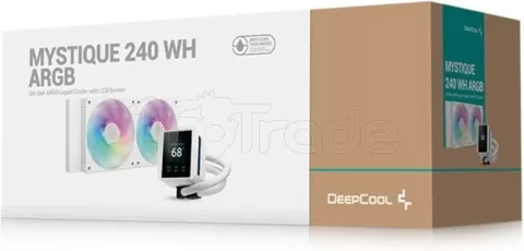 Photo de Kit Watercooling AIO DeepCool Mystique RGB - 240mm (Blanc)