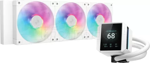 Photo de Kit Watercooling AIO DeepCool Mystique RGB - 360mm (Blanc)