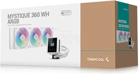 Photo de Kit Watercooling AIO DeepCool Mystique RGB - 360mm (Blanc)