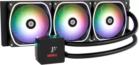 Photo de Kit Watercooling AIO Enermax AquaFusion II RGB - 360mm (Noir)