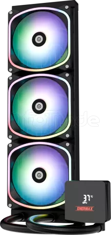 Photo de Kit Watercooling AIO Enermax AquaFusion II RGB - 360mm (Noir)