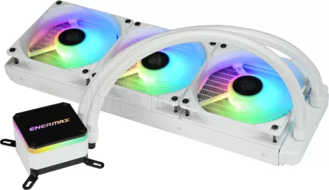 Photo de Kit Watercooling AIO Enermax LiqMax III RGB - 360mm (Blanc)