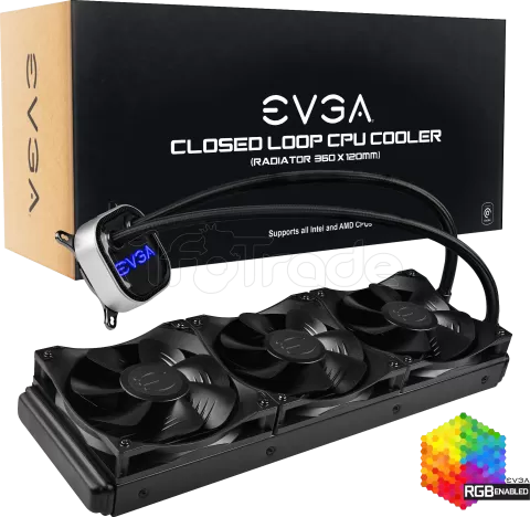 Photo de Kit Watercooling AIO EVGA CLC RGB - 360mm (Noir)