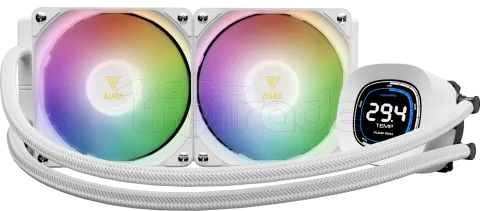 Photo de Kit Watercooling AIO Gamdias Aura GL Digital RGB - 240mm (Blanc)