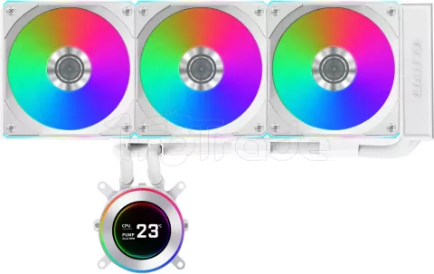 Photo de Kit Watercooling AIO Lian Li HydroShift II LCD-C CL Wireless RGB - 360mm (Blanc)